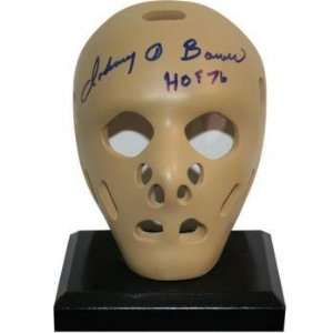  Johnny Bower Autographed Mini Goalie Mask   Autographed 