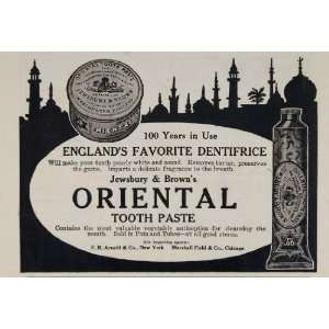  1907 ORIG Vintage Ad Oriental Toothpaste Jewsbury Brown 