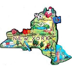  New York Magnet  State Map, New York Magnets, New York 