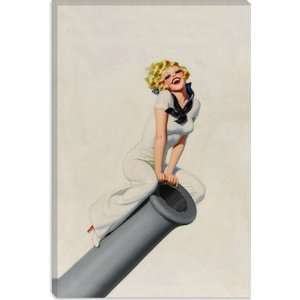  Sailor Pinup Girl on Cannon Vintage Poster by Enoch Bolles 