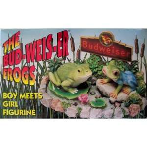  1997 The Budweiser Frogs Boy Meets Girl Figurine Rare 