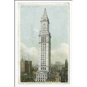  Reprint Custom House Tower, Boston, Mass 1898 1931