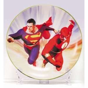  Superman vs. The Flash Collectors Plate by Alex Ross 