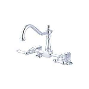   Deck Mount Kitchen Faucet with 2 Riser, 8 Spread, Oil Rubbed Bron