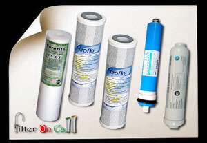 Filters for Reverse Osmosis Water System include 50 GPD Membrane 
