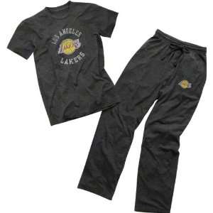  Los Angeles Lakers 101 Tri Blend T Shirt & Pant Tied Set 