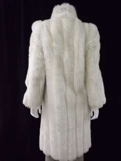 womens faux fur coat Intrique white gray M vintage classic  