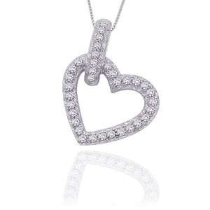   Diamond Heart Pendant with Chain (Higher Quality) Katarina Jewelry