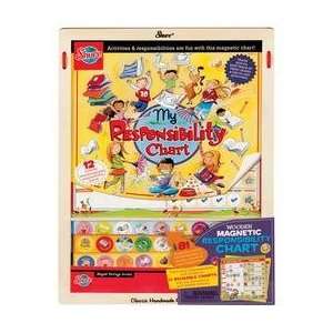   Responsibility Wooden Magnetic Calendar, Multi Colored Toys & Games