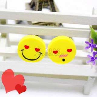 Cute 4 Smiling Face Pencil Eraser Rubber Stationery  