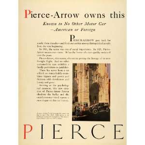  1929 Ad Pierce Arrow Antique Straight Eight Automobile 