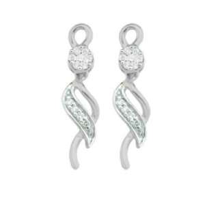  Gili, 18K White Gold, Diamond Fashion Earrings, 1/8 ctw 