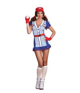 NEW Womens Sexy Baseball Player Hallowen Costume Dress by Dreamgirl 