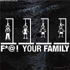 YOUR FAMILY Hanging noose Making My Stick Figure Car window 