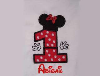 Personalized Custom MINNIE MOUSE 1st Birthday Shirt One  