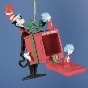 Dr Suess Cat in the Hat Fun in a Box Christmas Ornament  