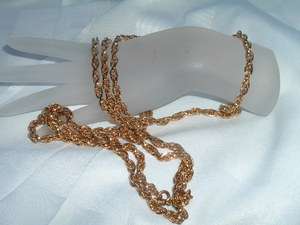 MONET LONG GOLDTONE LINK CHAIN NECKLACE, NEW IN BOX  