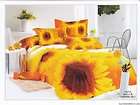 new yellow sunflower queen 100 cotton Bed Duvet Quilt Cover Doona 