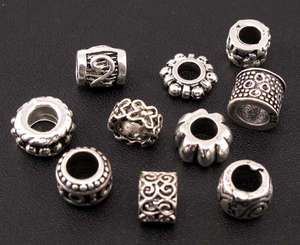 Wholesale Mix 80pc Tibetan Silver Charm Spacer Beads Fit European 