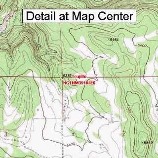 USGS Topographic Quadrangle Map   Trujillo, New Mexico (Folded 