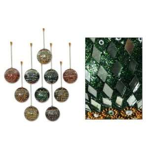 Mirror inlay ornaments, Christmas Lights (set of 10)  