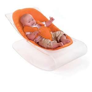  White Coco Plexistyle Baby Lounger in Harvest Orange Baby