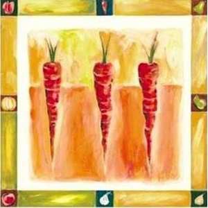  Carrots Mosaic by Heinz Voss 10x10