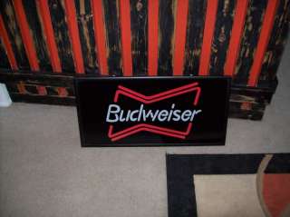 REDUCED) RARE Budweiser faux neon fluorescent wall sign.  
