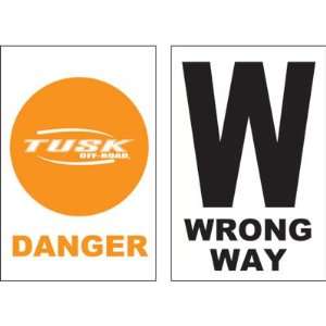  Tusk Course Marker Orange Danger and Wrong Way Sign Pack 