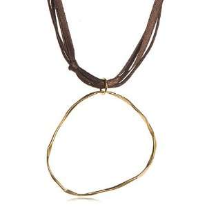  Organic Circle Necklace in 24 Karat Gold Vermeil Jewelry