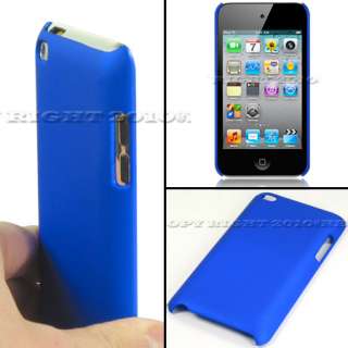 BLUE HARD BACK CASE COVER HOME WALL CHARGER ADAPTER FOR APPLE IPOD 