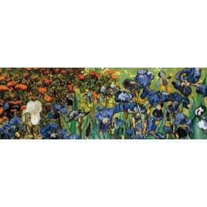  Vincent Van Gogh 37.5W by 13H  Iris, 1889 CANVAS Edge 