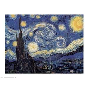   The Starry Night, c.1889 by Vincent Van Gogh 50x41