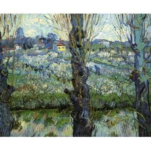   in Bloom with Poplars Vincent van Gogh Hand Pai