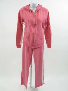 MIMI MATERNITY Pink White Cotton Sweatsuit Outfit Sz S  