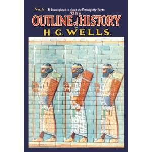  Outline of History by HG Wells, No. 6 Warriors 16X24 