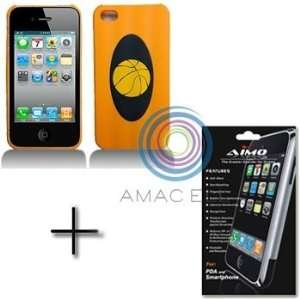  Basketball (Orange) Hard Protector Case and Crystal Clear Screen 