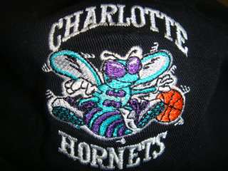Black Charlotte Hornets NBA Buckle Back Flat Bill Cap  
