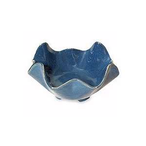  Bowl, Wavy Blue