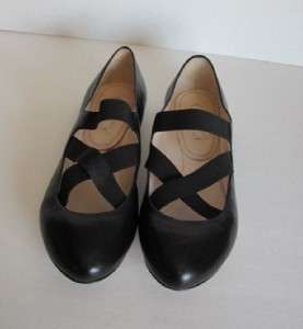   ballet leather elastic criss cross flat shoe woman 39 9 New  