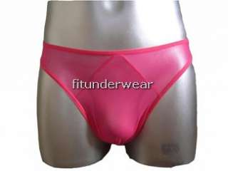 Mens Spandex Thong Underwear C Thru Pink sz S L#TH105  