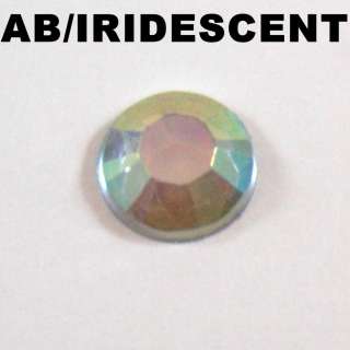 1000 Crystal Iridescent/AB Flat Back 2mm Rhinestone Gem  
