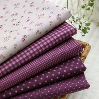 Jenny Purple 5 Different Kinds Quilt Fabric Bundle  