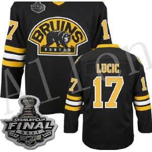   Jersey #17 Lucic Black 3rd Hockey Jersey Size 52