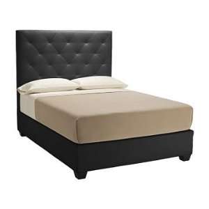  Williams Sonoma Home Mansfield Bed, King, Leather, Black 