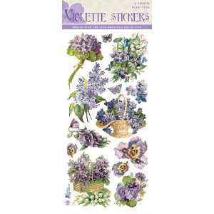  Violette Stickers Purple Flowers
