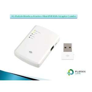  PLANEX 3G Mobile Wireless Router + Wireless N WiFi Adapter 
