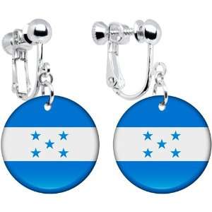  Honduras Flag Clip on Earrings Jewelry