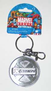 Marvel Comics X Men Logo Metal Pewter Keychain, NEW  