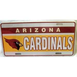  NFL Arizona Cardinals License Plate Tag Metal 